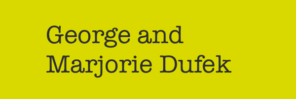 George and Marjorie Dufek